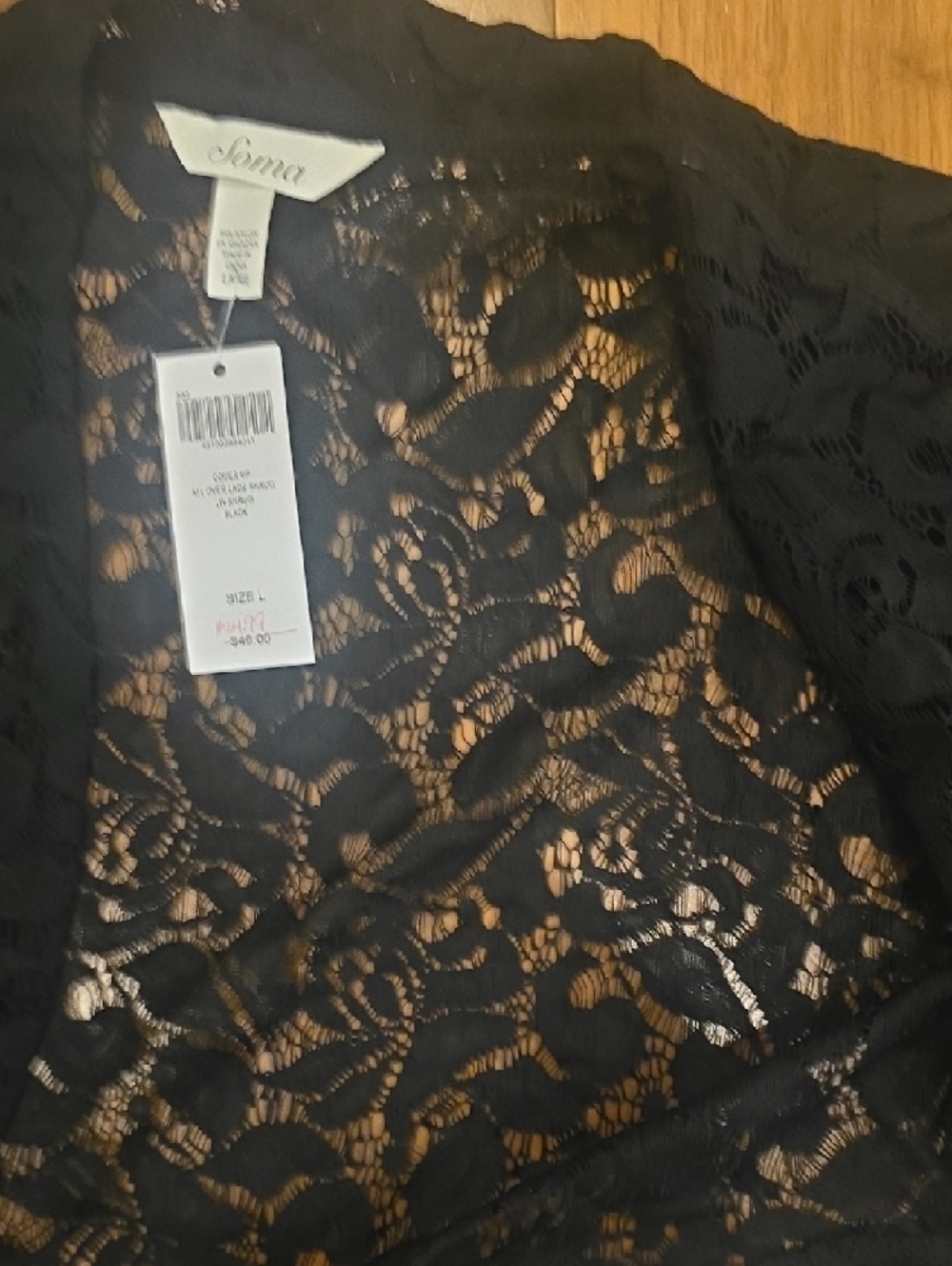 Soma Black All-Over Lace Shrug - Picture 3 of 3